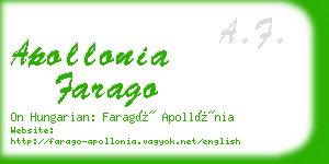 apollonia farago business card